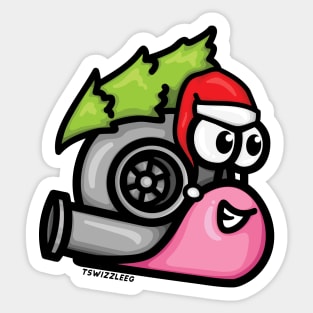 Turbo Snail - Christmas Tree Hauler (Pink) Sticker